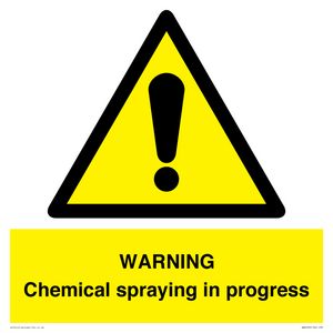 WARNING Chemical spraying in progress